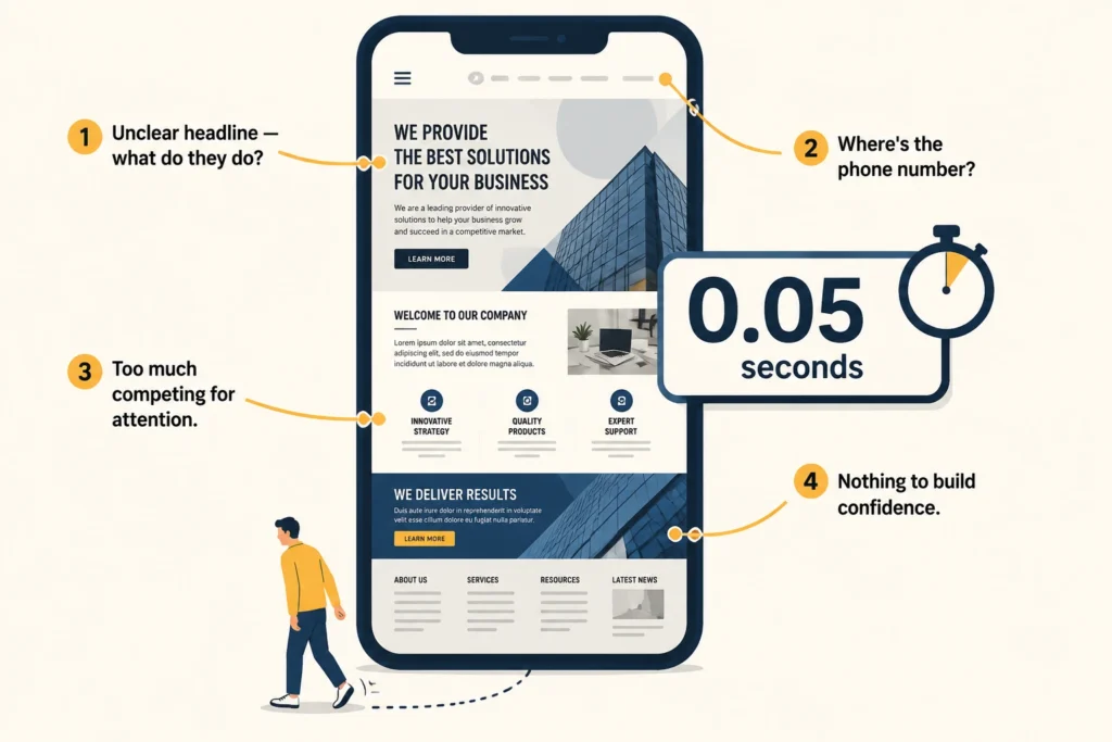 Why Visitors Leave Without Getting in Touch